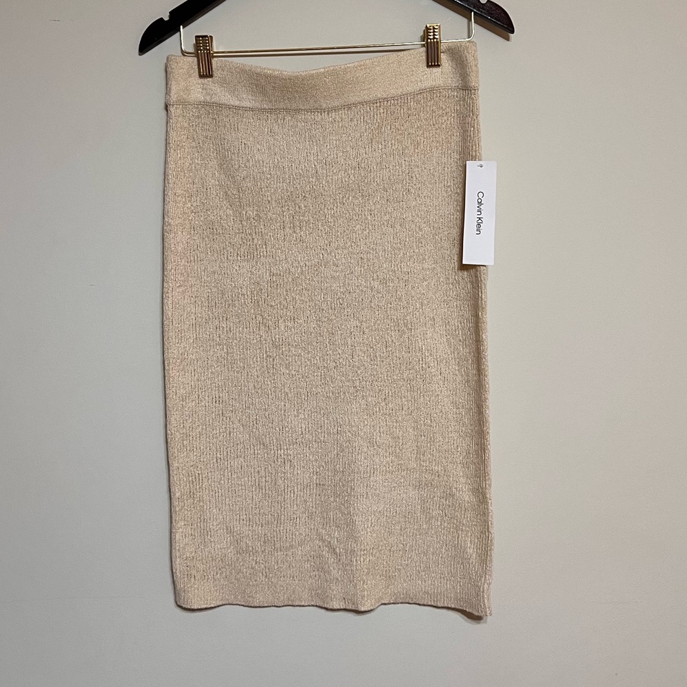 Calvin Klein Women's Rib-Knit Midi Skirt | Size S |